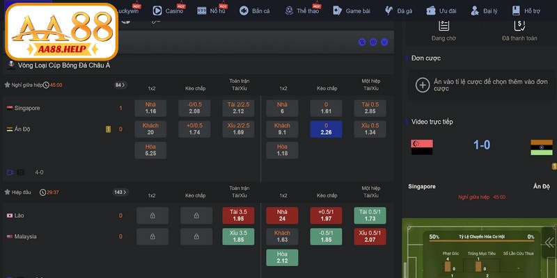 Đa dạng hình thức đặt cược để người chơi chọn lựa theo sở thích